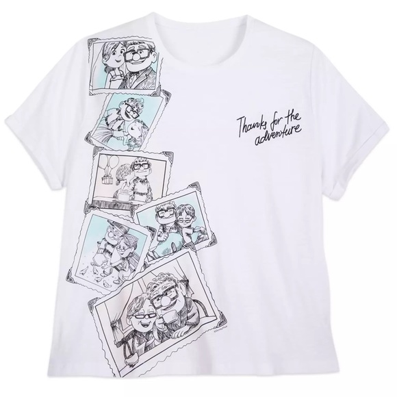 Carl and Elle "Thanks For The Adventure" Disney's Up Shirt - Picture 1 of 3